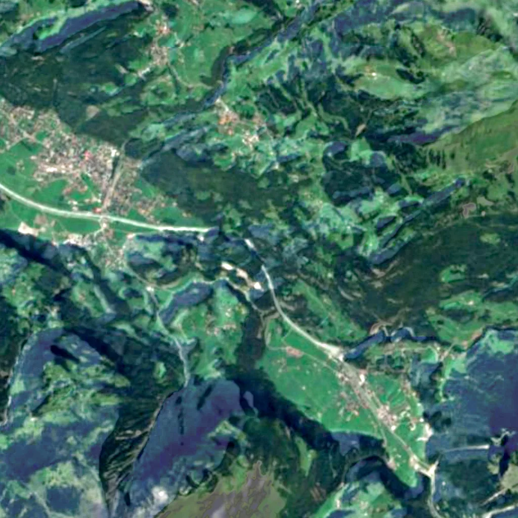 Aare Gorge seen from above (Sentinel-2)