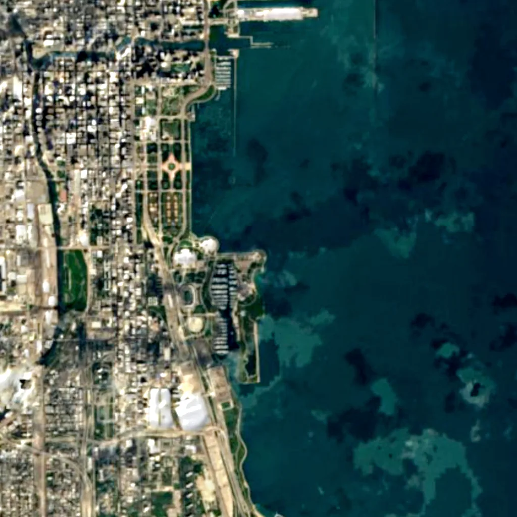 Adler Planetarium seen from above (Sentinel-2)