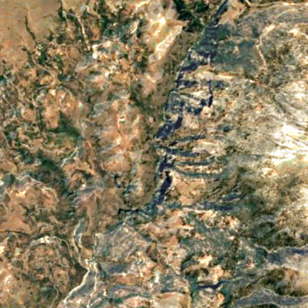 Agia Eirini Gorge seen from above (Sentinel-2)