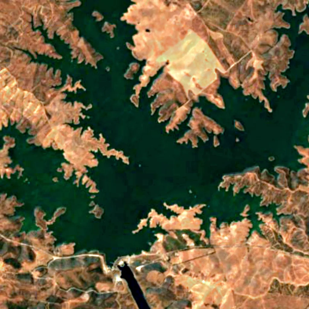 Alqueva Reservoir seen from above (Sentinel-2)