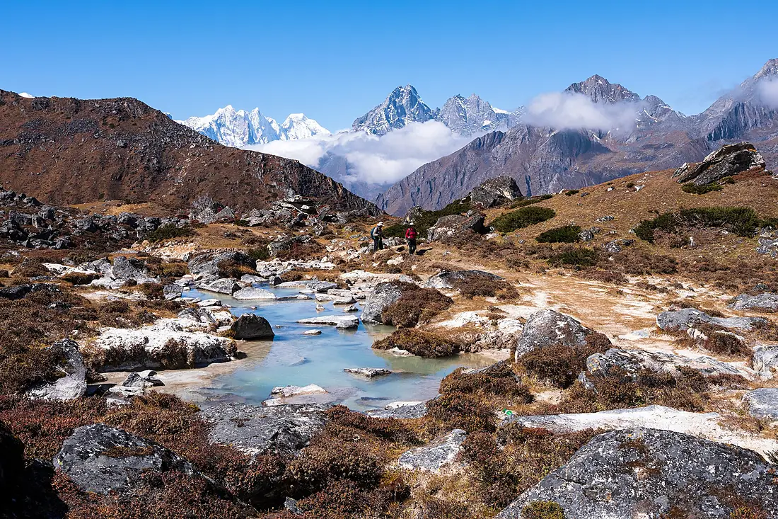 Ama dablam base camp glacier