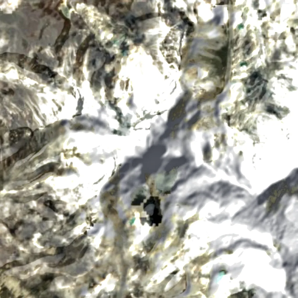 Ama Dablam seen from above (Sentinel-2)