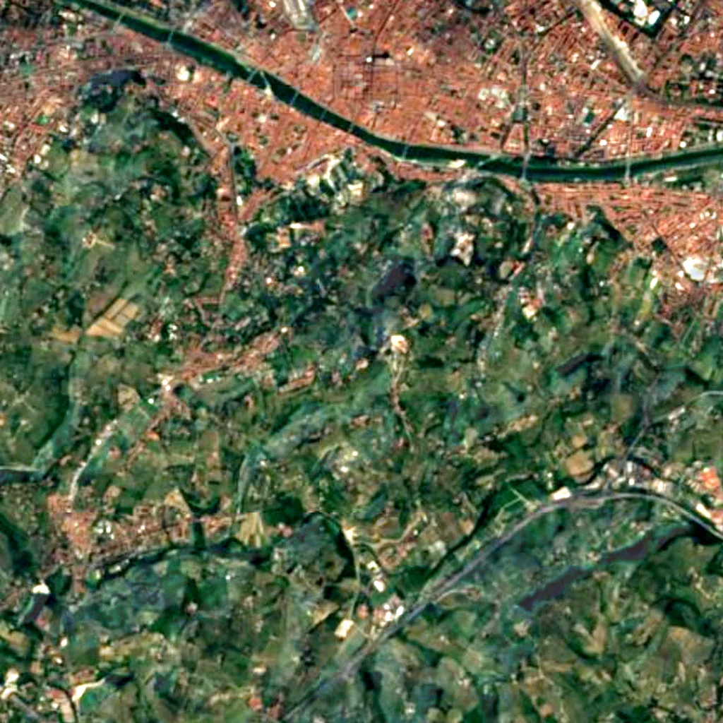 Arcetri Observatory seen from above (Sentinel-2)
