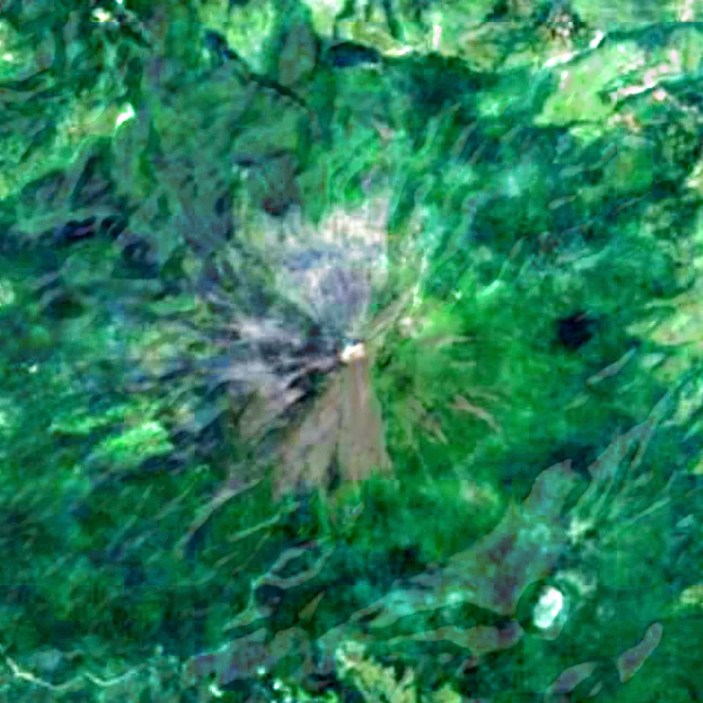 Arenal Volcano seen from above (Sentinel-2)