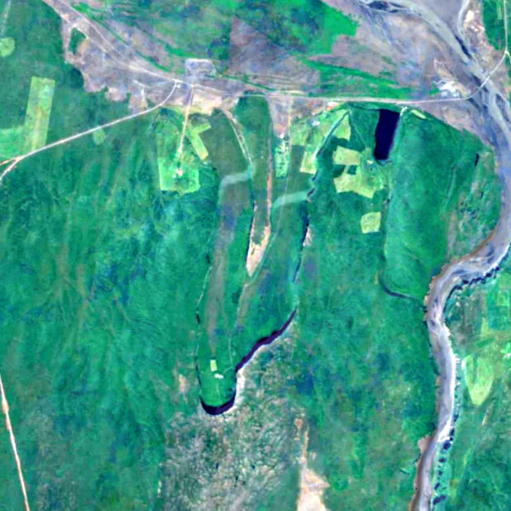 Ásbyrgi seen from above (Sentinel-2)