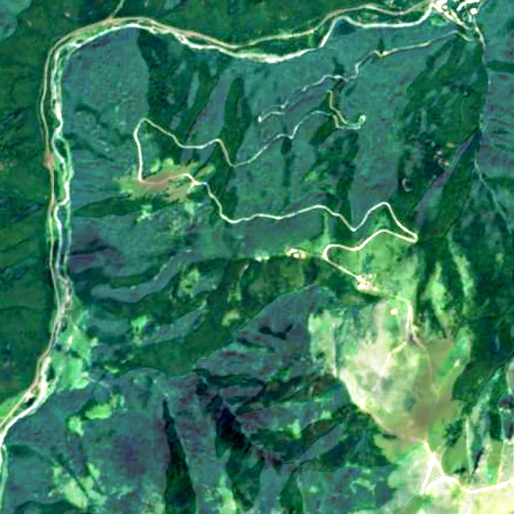 Astronomical station at North Caucasus ﻿of Kazan Federal University seen from above (Sentinel-2)