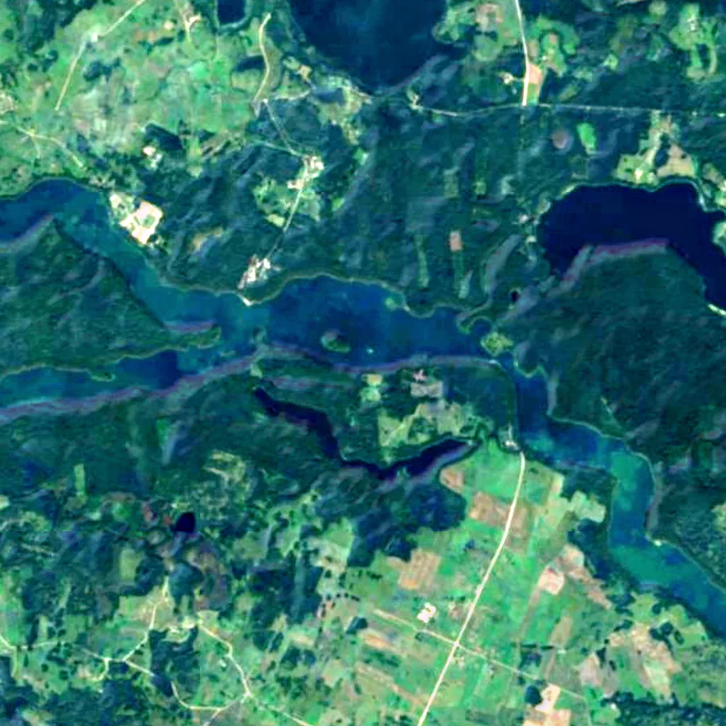 Asveja seen from above (Sentinel-2)