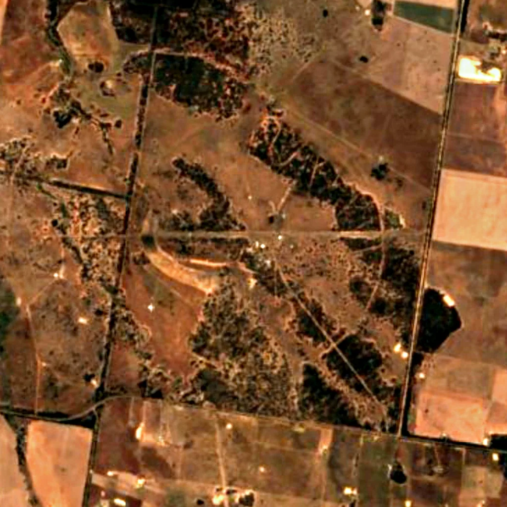 Australia Telescope National Facility seen from above (Sentinel-2)