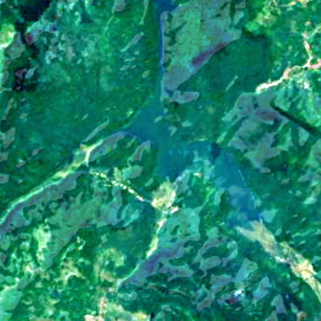Ba Bể Lake seen from above (Sentinel-2)