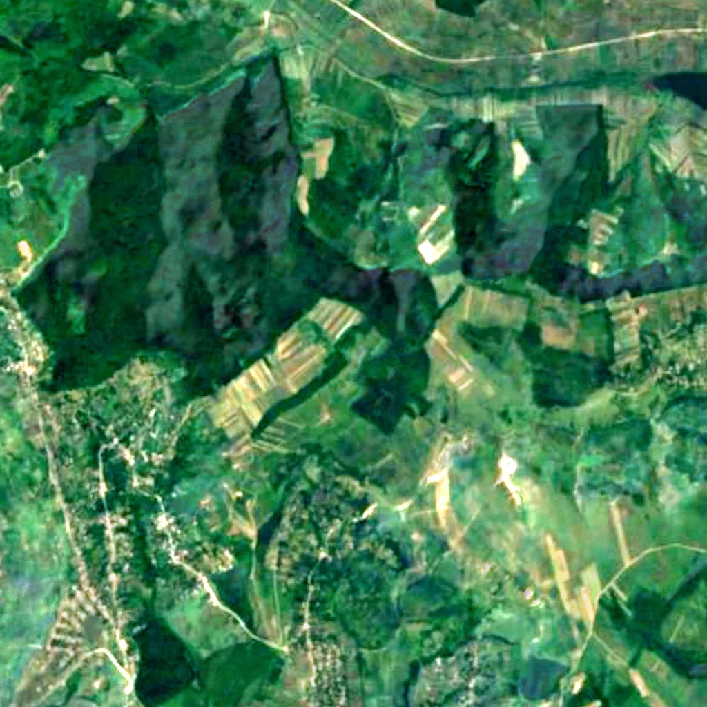Bălănești Hill seen from above (Sentinel-2)