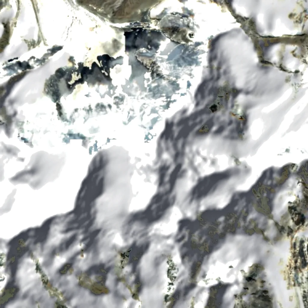 Belukha Mountain seen from above (Sentinel-2)