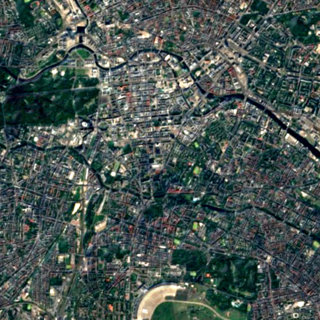 Berlin Observatory seen from above (Sentinel-2)