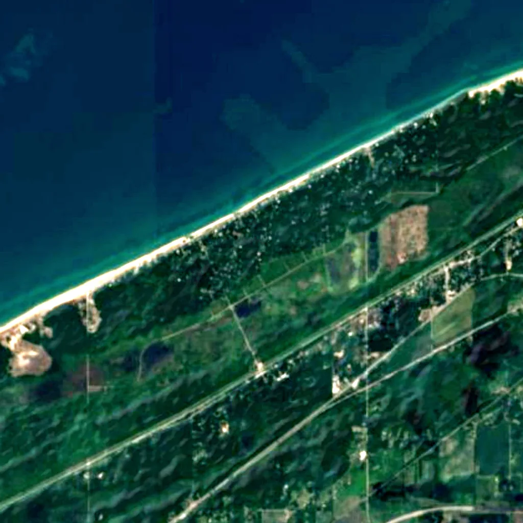 Beverly Shores seen from above (Sentinel-2)