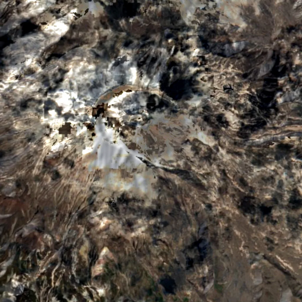 Bezymianny seen from above (Sentinel-2)
