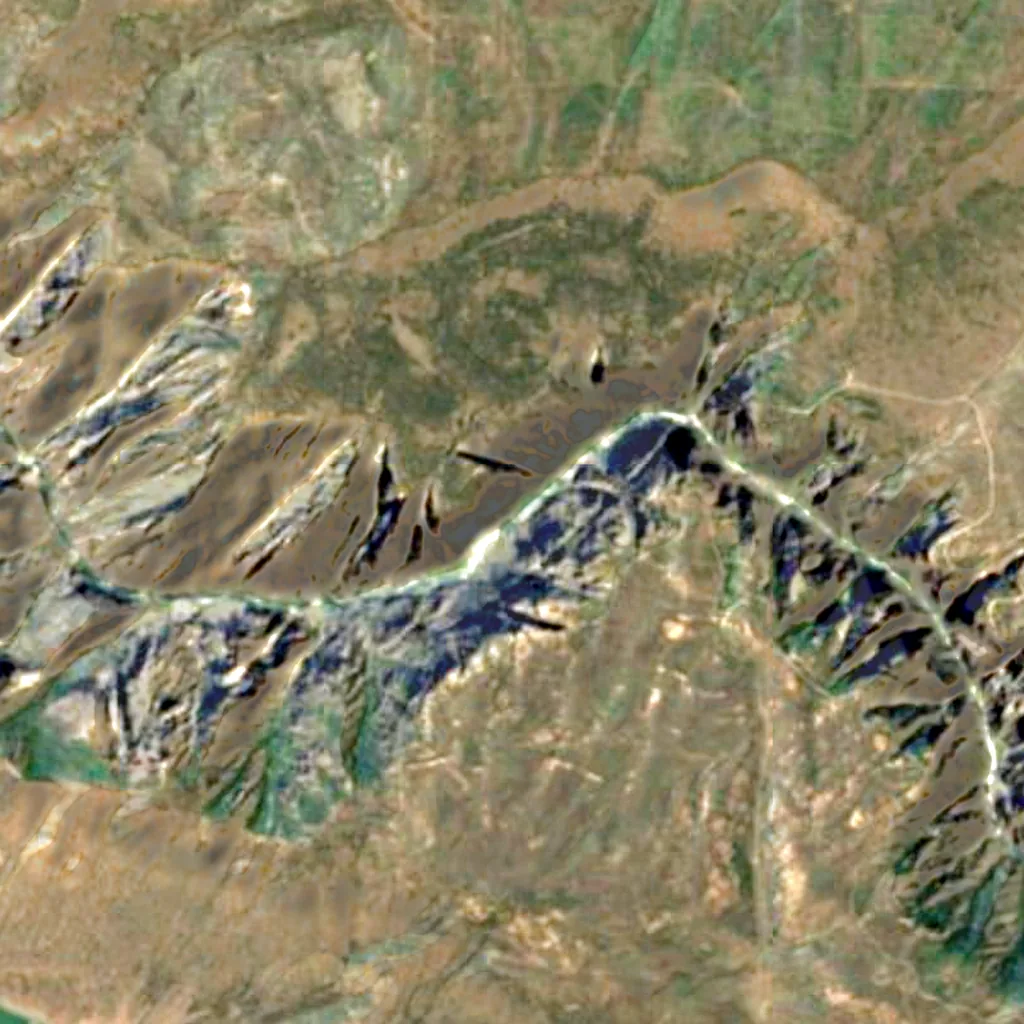 Black Canyon of the Gunnison National Park seen from above (Sentinel-2)