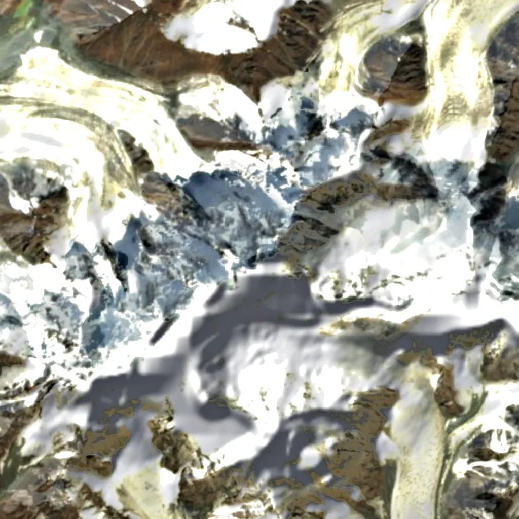 Bogda Peak seen from above (Sentinel-2)