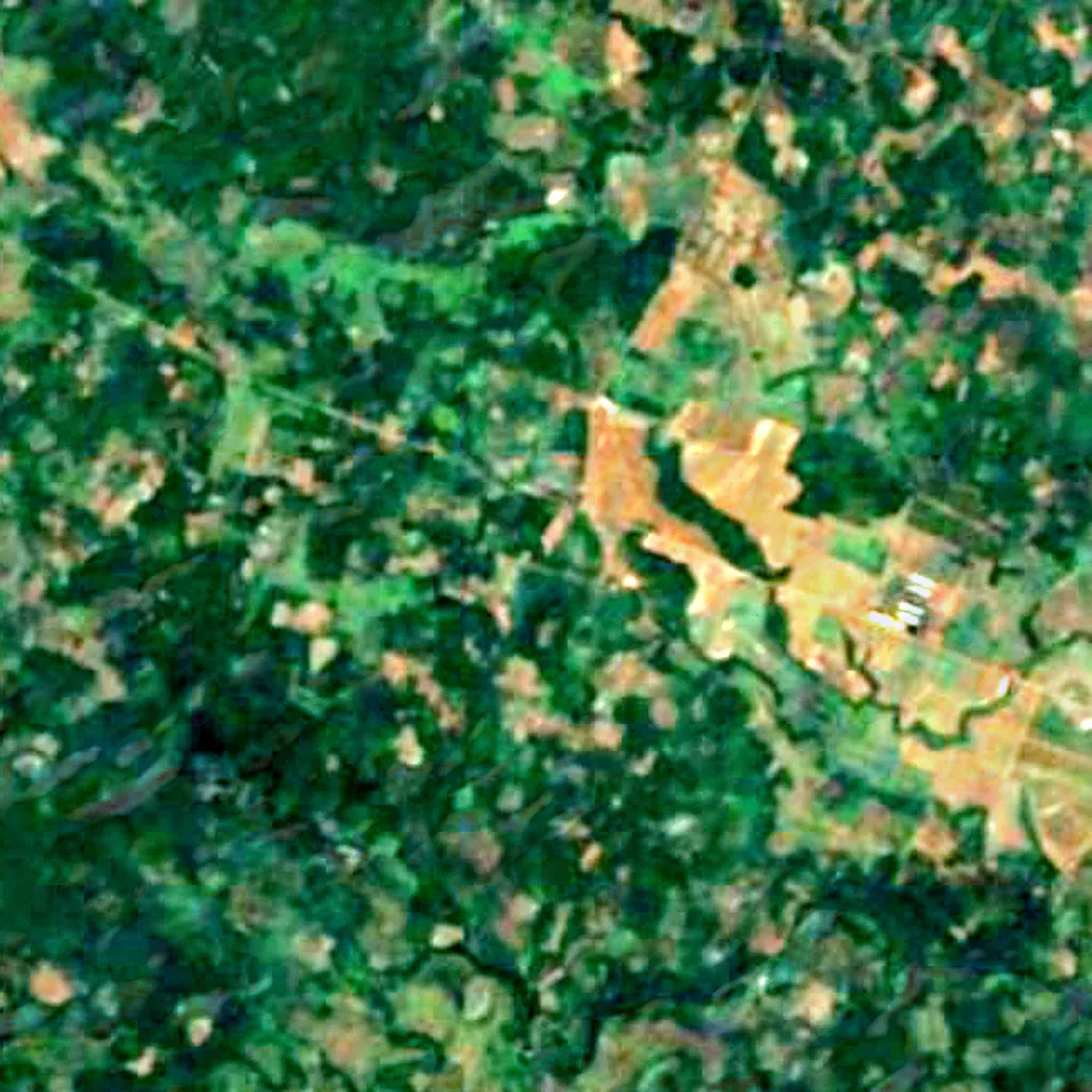 Bolaven Plateau seen from above (Sentinel-2)