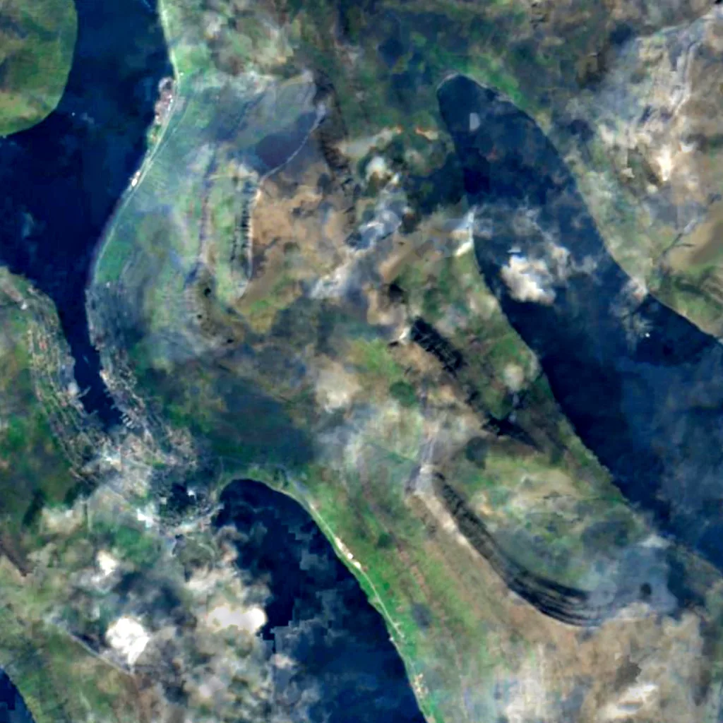 Borðoy seen from above (Sentinel-2)