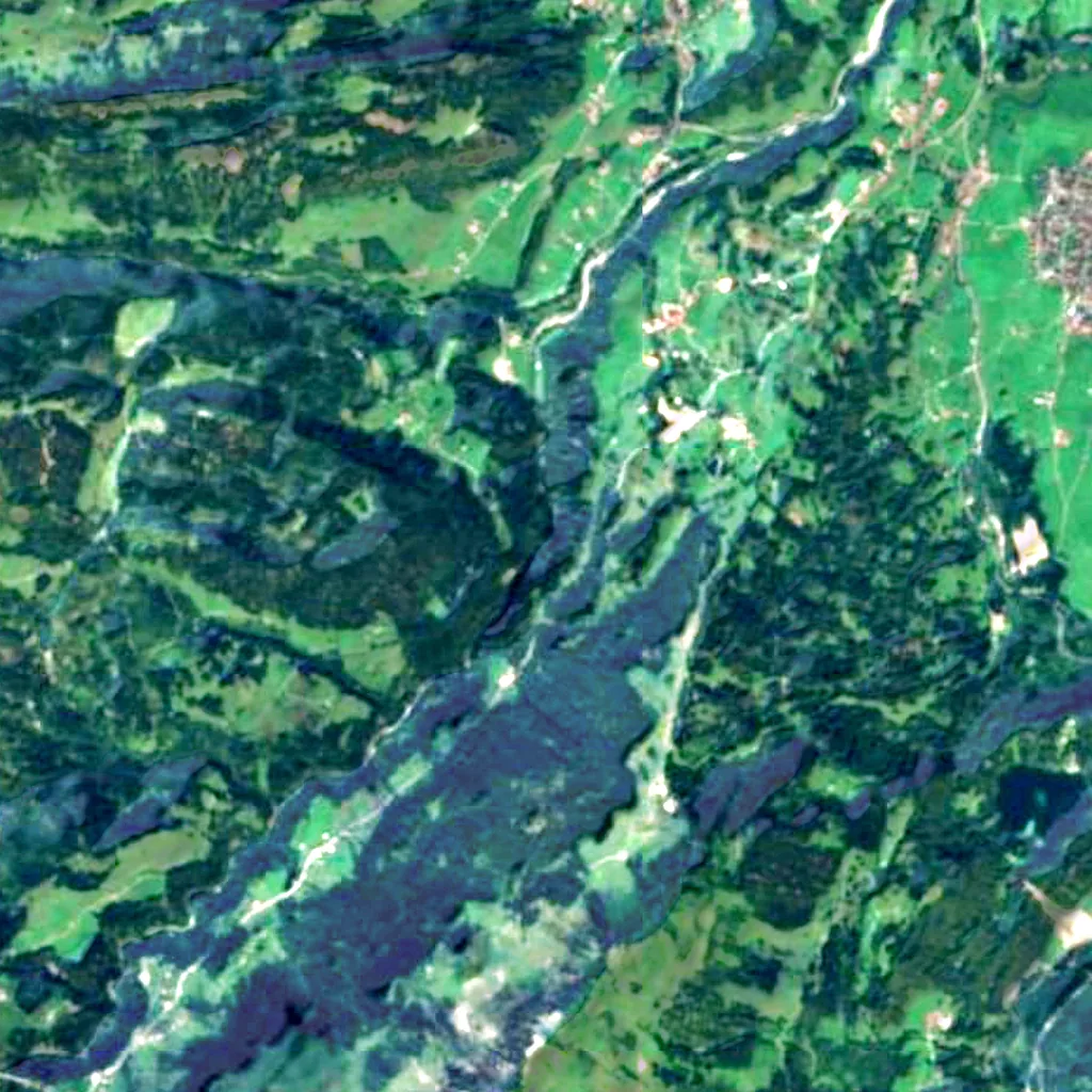 Breitachklamm seen from above (Sentinel-2)