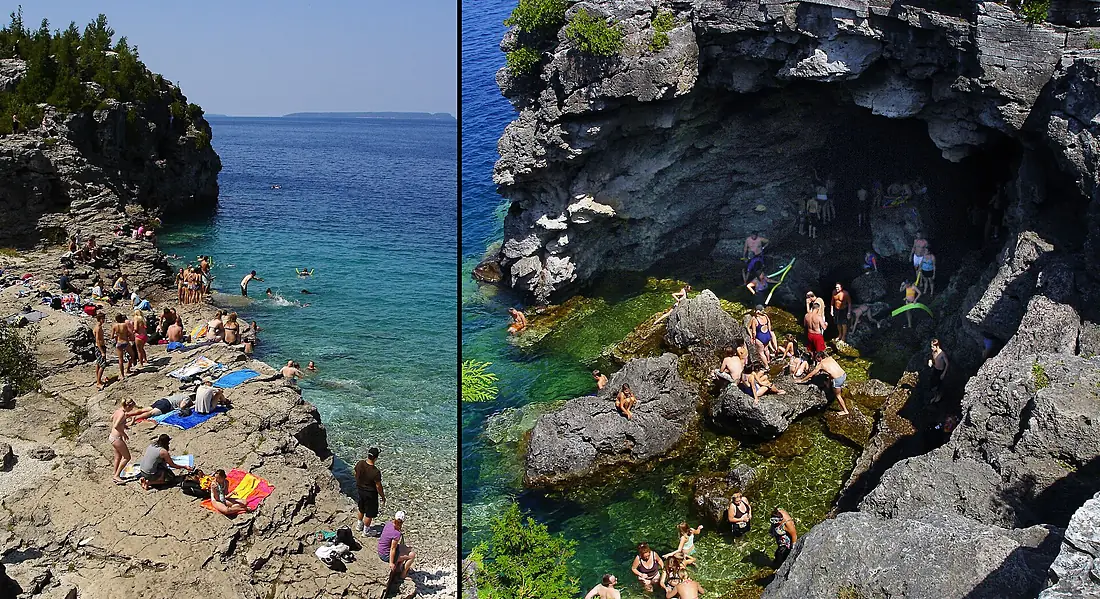 Bruce Peninsula Natl Park - Beach and Grotto