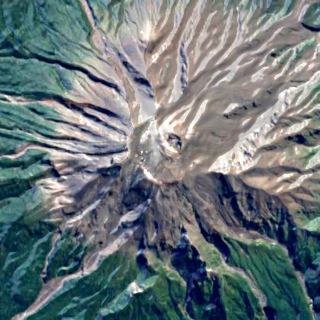 Calbuco seen from above (Sentinel-2)
