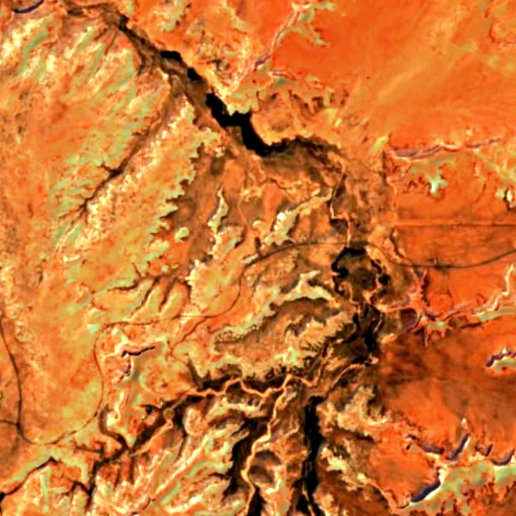Canyonlands National Park seen from above (Sentinel-2)