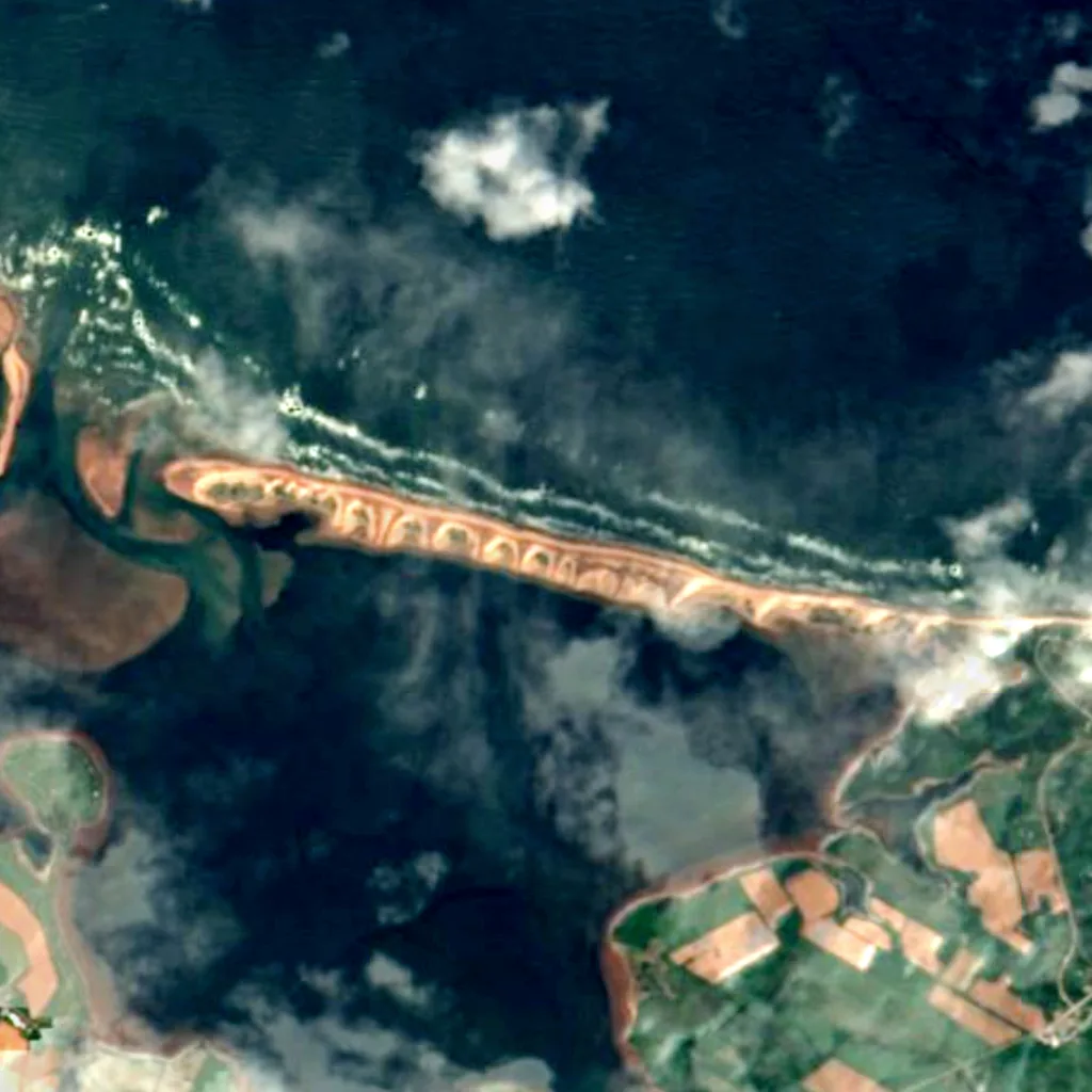 Cavendish Beach seen from above (Sentinel-2)