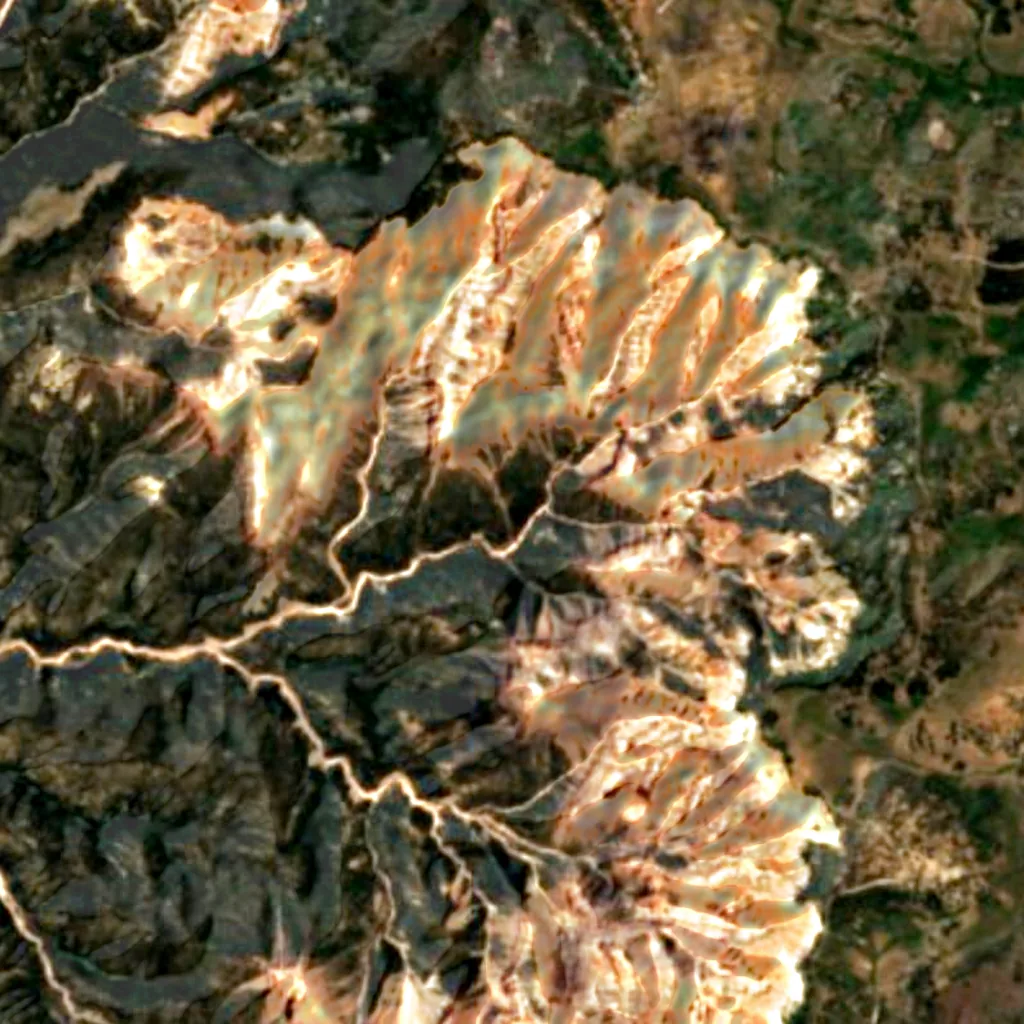 Cedar Breaks National Monument seen from above (Sentinel-2)