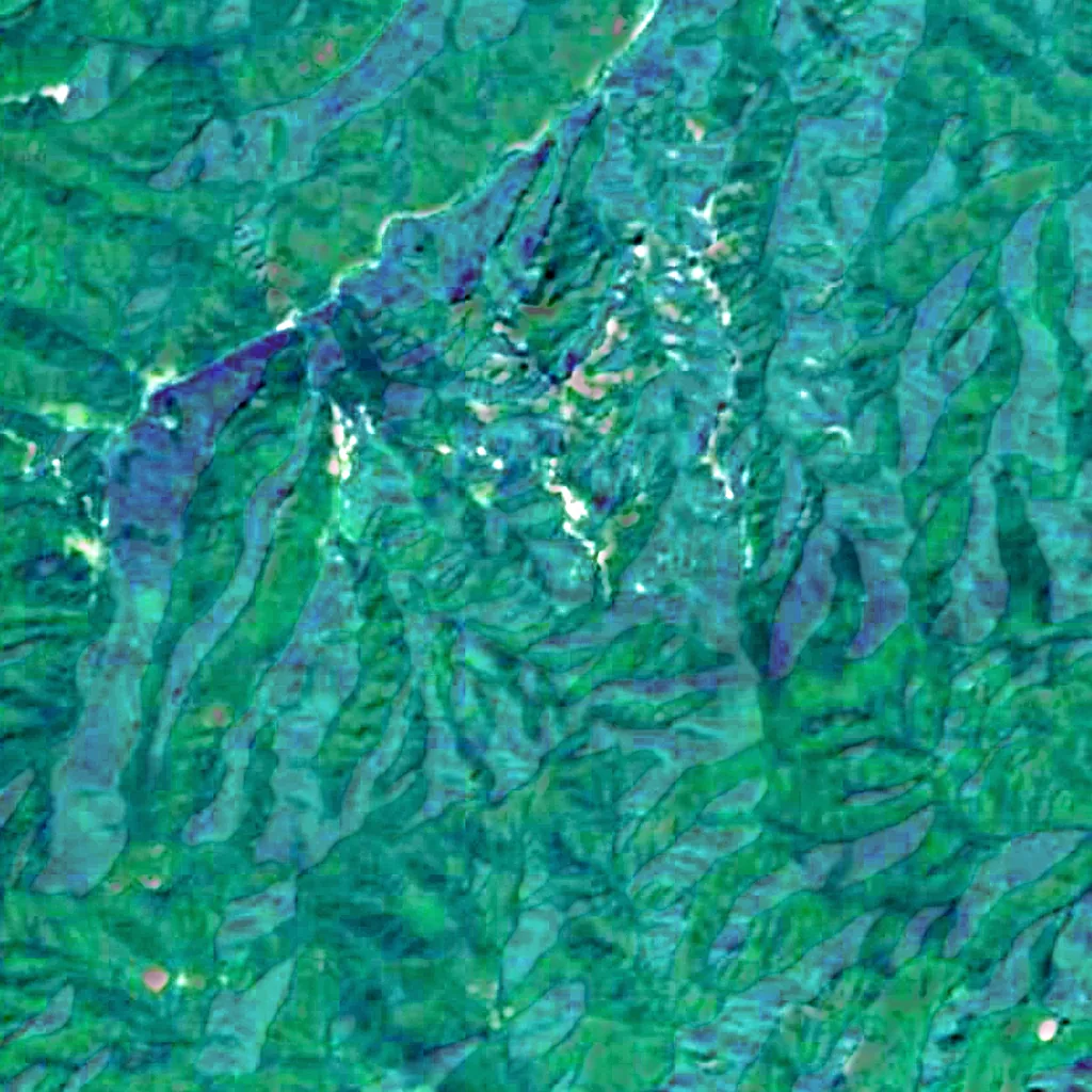 Chilbosan seen from above (Sentinel-2)