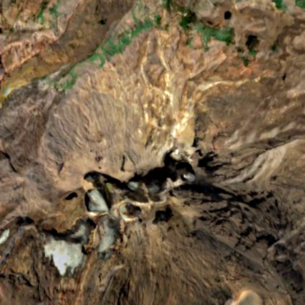 Copahue seen from above (Sentinel-2)