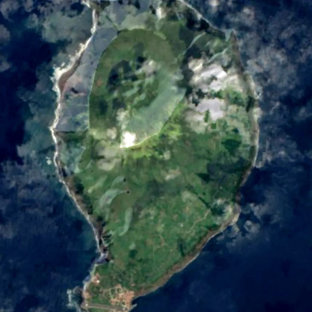 Corvo Island seen from above (Sentinel-2)