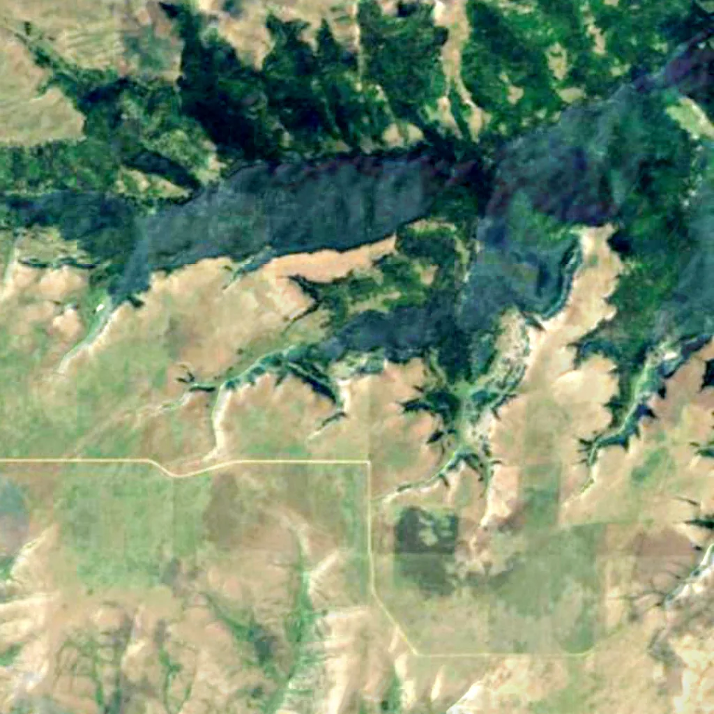 Cypress Hills Interprovincial Park seen from above (Sentinel-2)