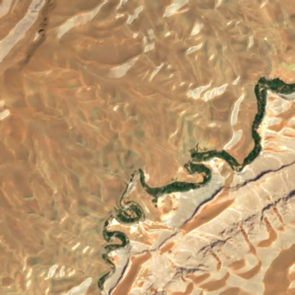 Dadès Gorges seen from above (Sentinel-2)