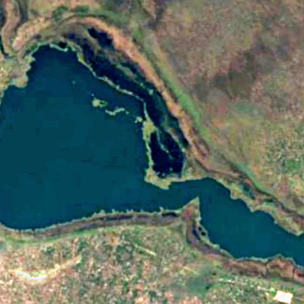 Dilolo Lake seen from above (Sentinel-2)