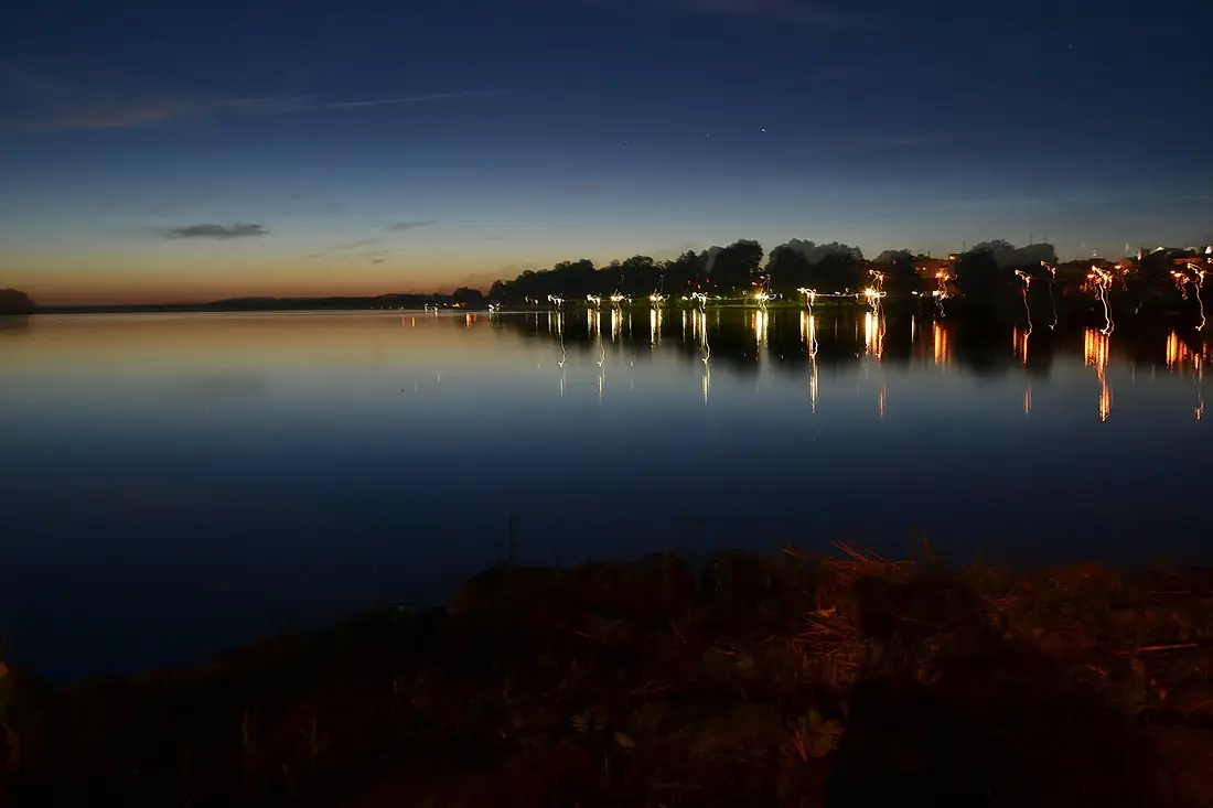 Drwasko Lake after sunset