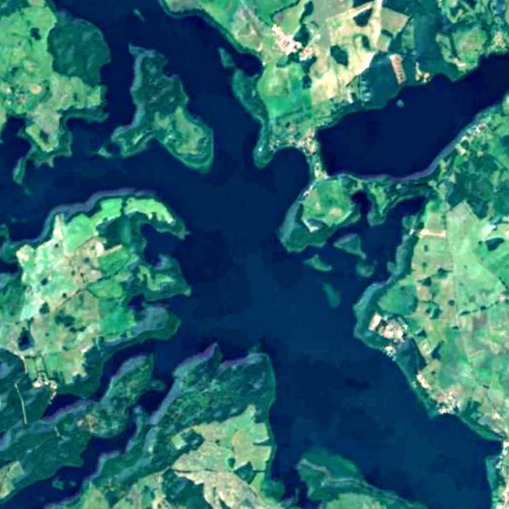 Drawsko Lake seen from above (Sentinel-2)