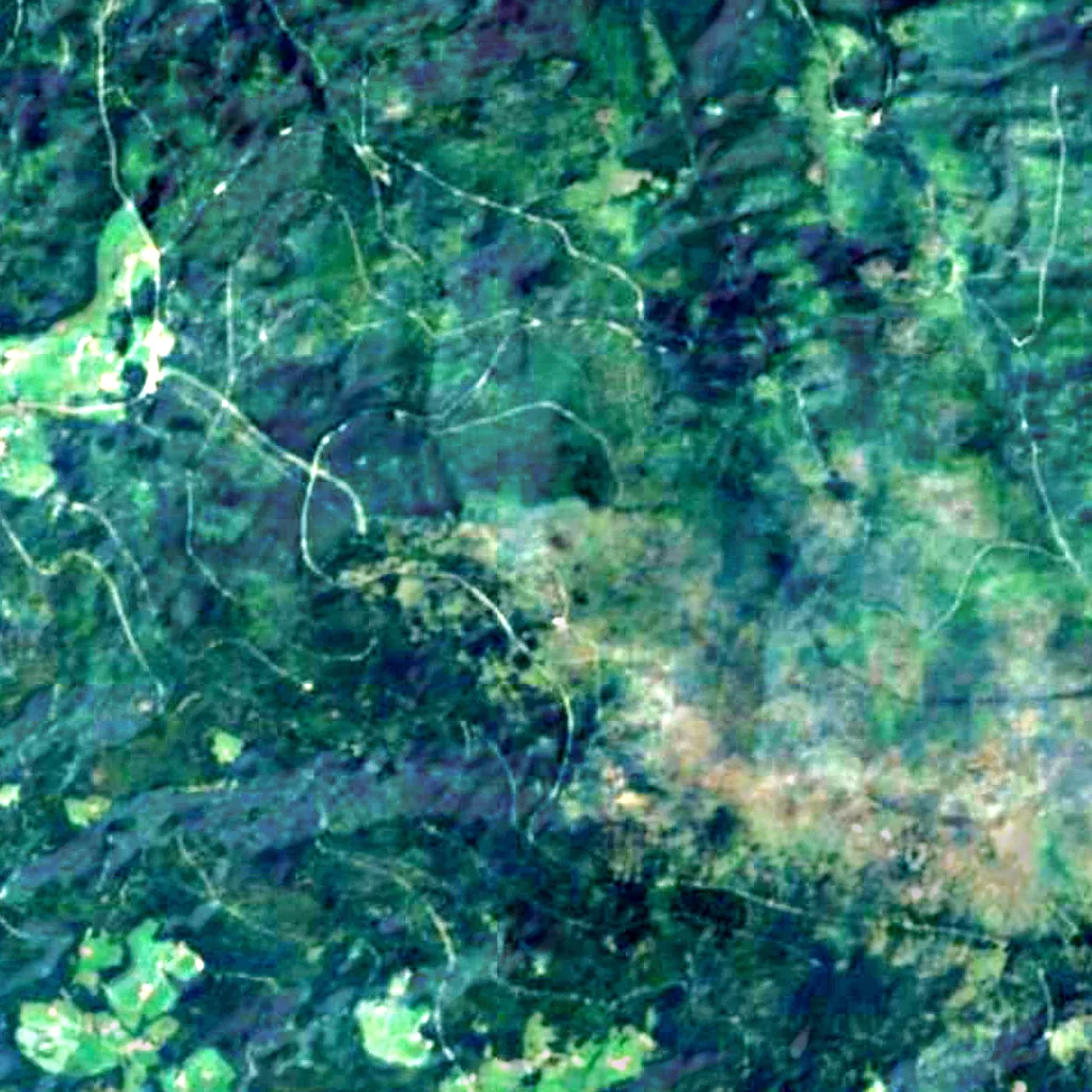 Dreisesselberg seen from above (Sentinel-2)