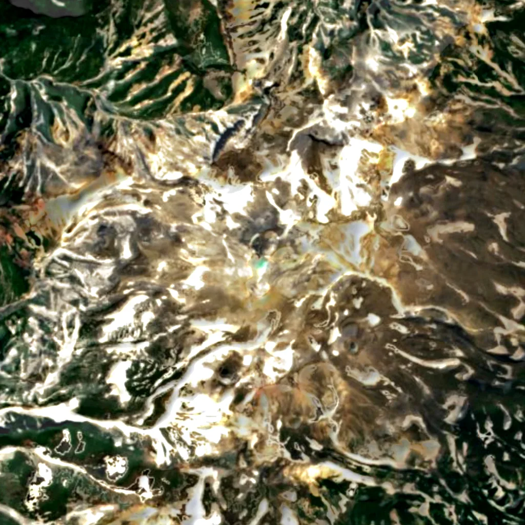 Ebeko seen from above (Sentinel-2)