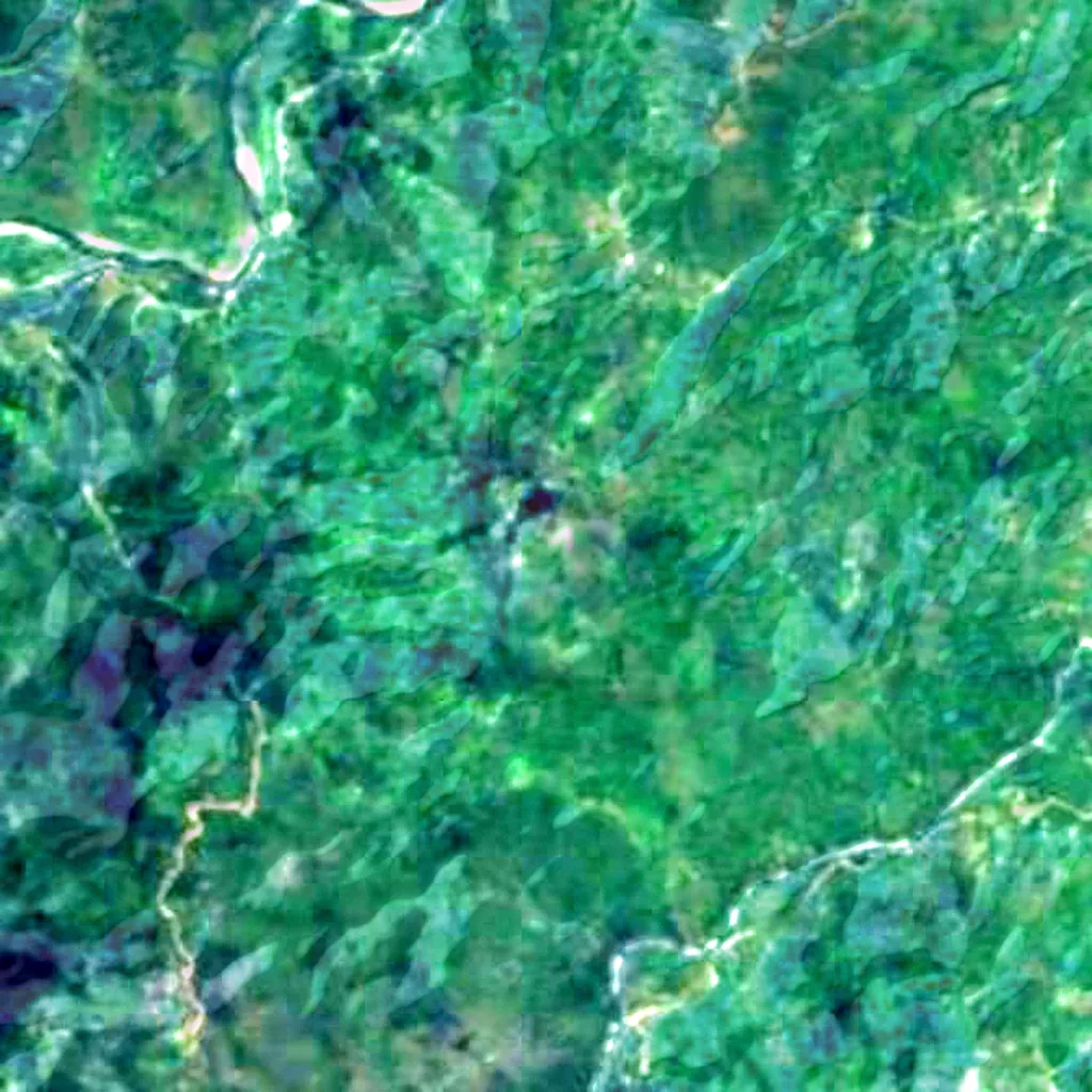 El Yunque, Cuba seen from above (Sentinel-2)