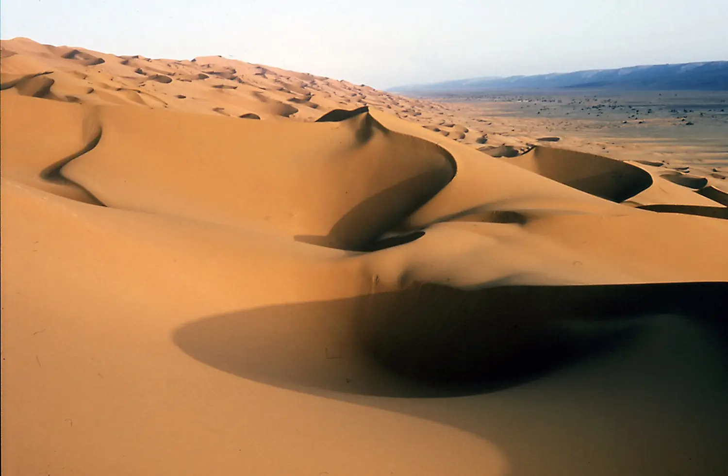 Erg Tiffernine-secondary dunes on a megadune