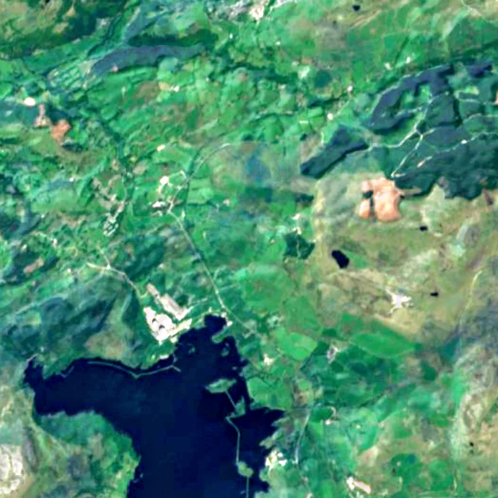 Eryri National Park seen from above (Sentinel-2)