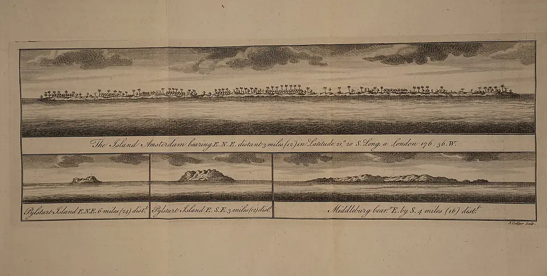 Historical Collection Dalrymple 1771 Views of Amsterdam Island etc. b30411543 0398