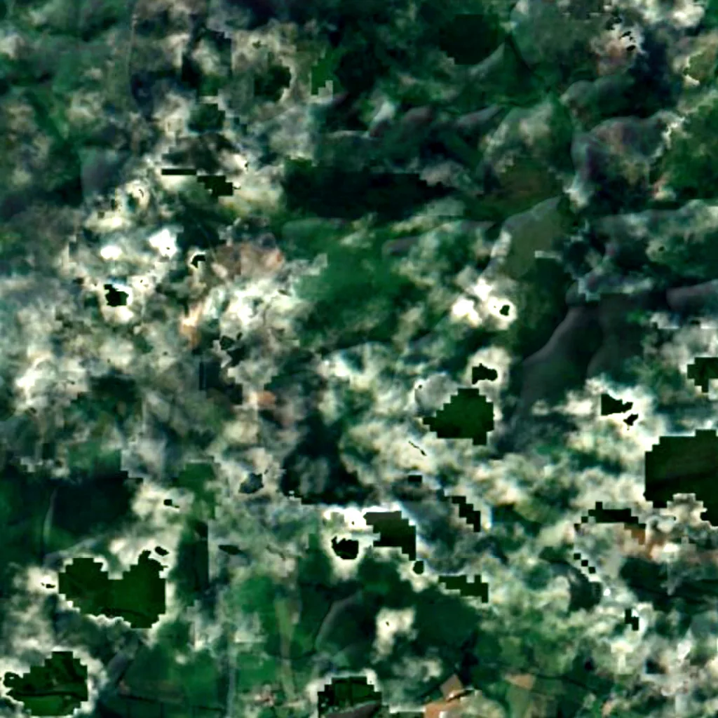 Exmoor National Park seen from above (Sentinel-2)
