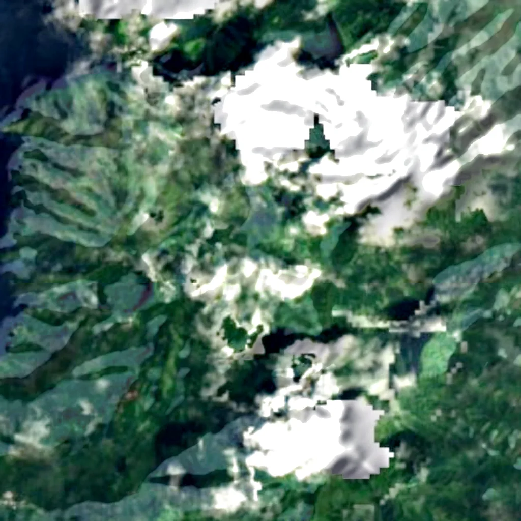Fatu Hiva seen from above (Sentinel-2)