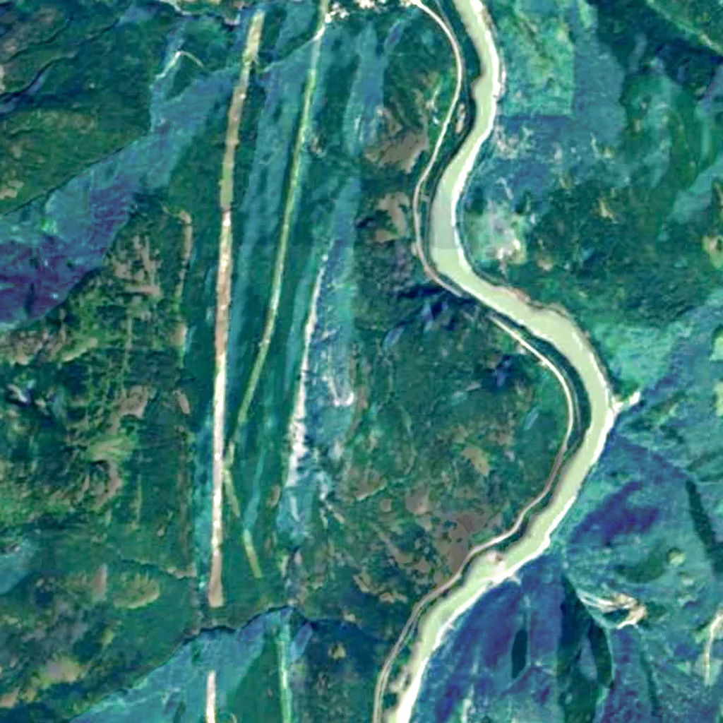 Fraser Canyon seen from above (Sentinel-2)