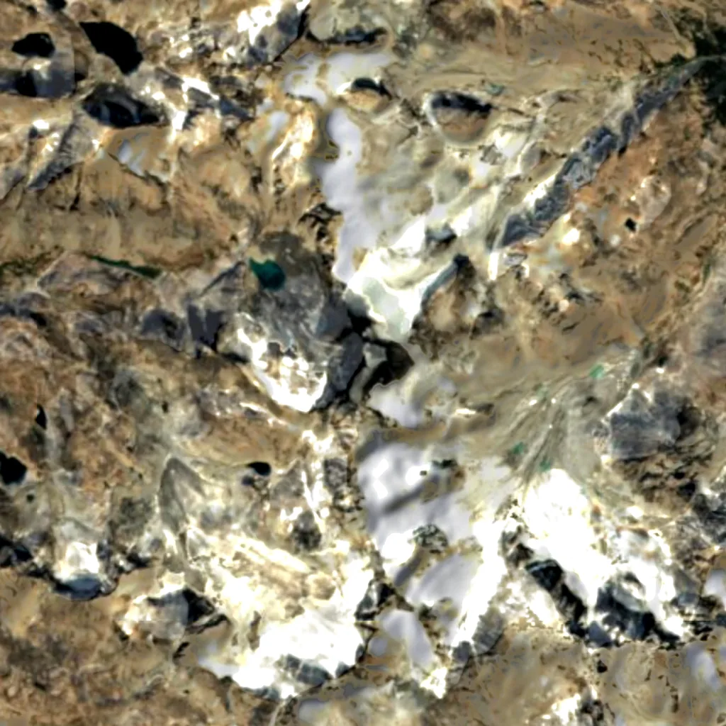 Gannett Peak seen from above (Sentinel-2)