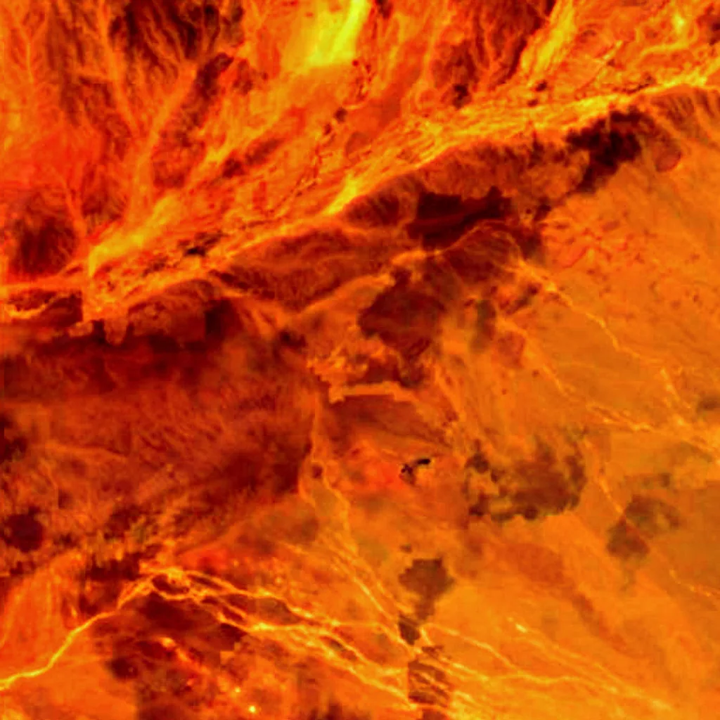 Gobi Desert seen from above (Sentinel-2)