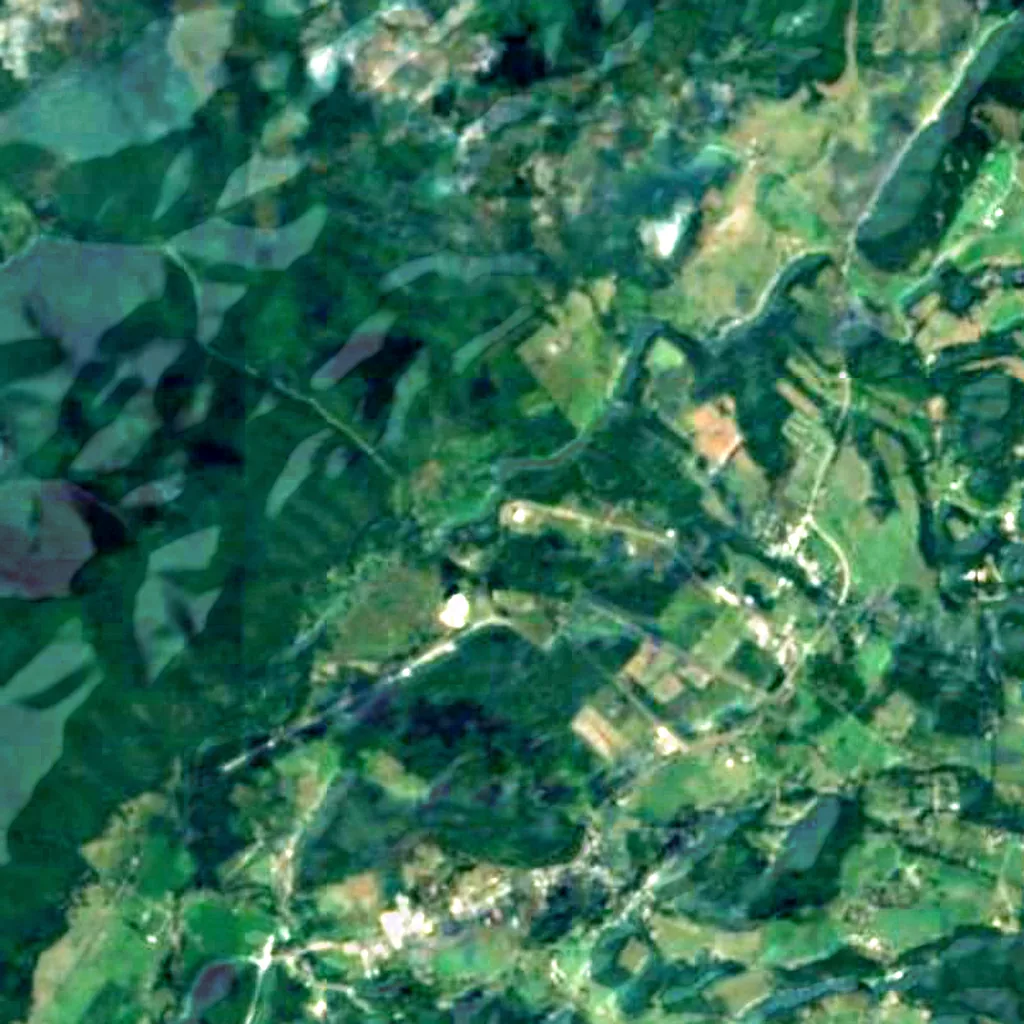 Green Bank Observatory seen from above (Sentinel-2)