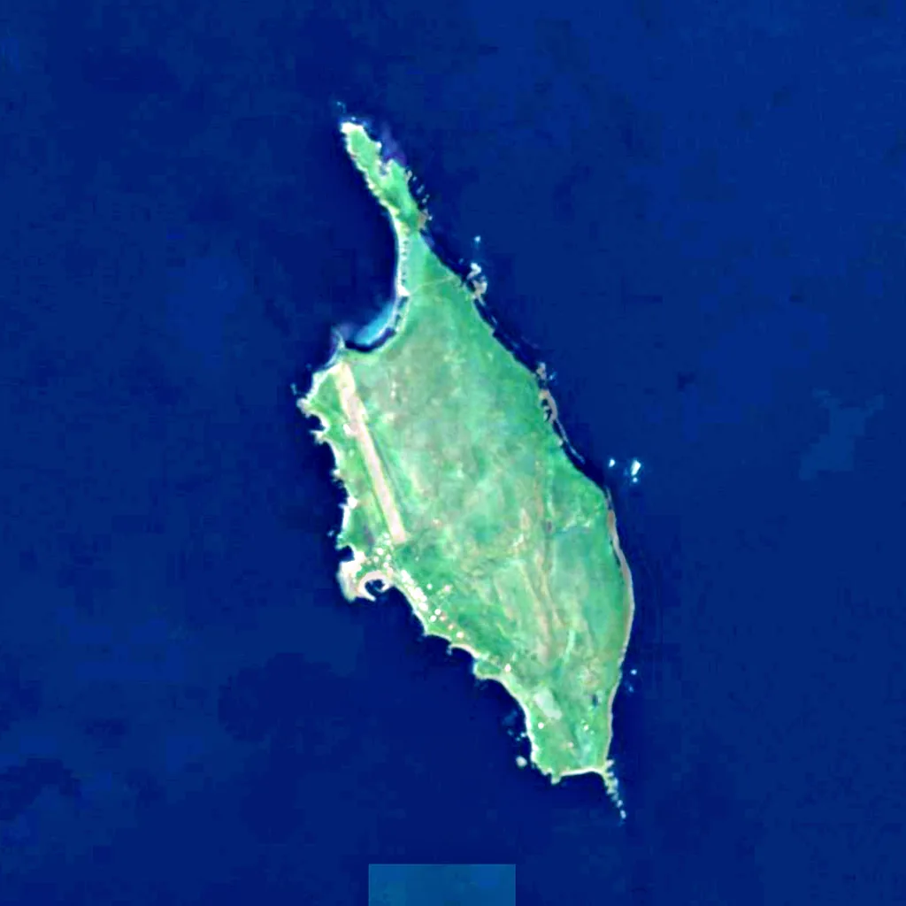 Grímsey seen from above (Sentinel-2)