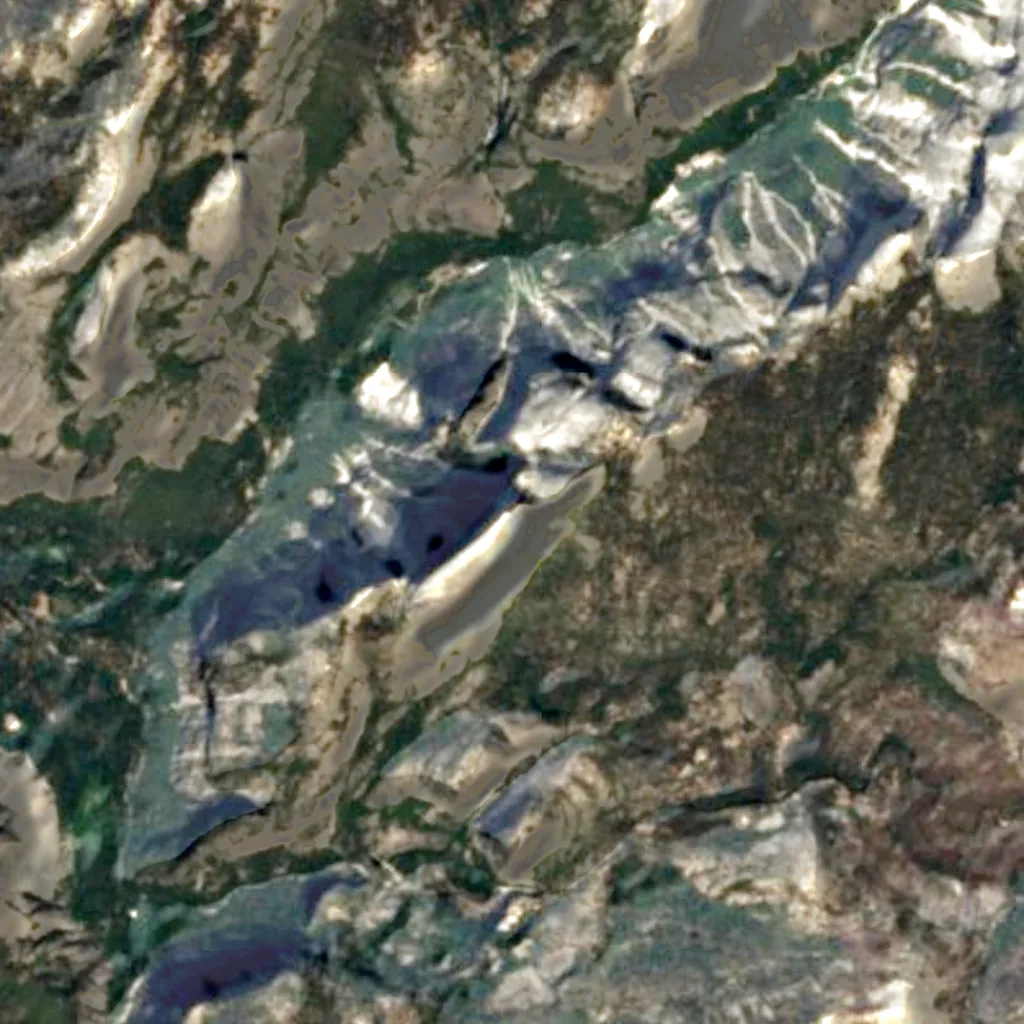 Half Dome seen from above (Sentinel-2)
